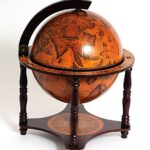 22" Old World Nautical Map Globe Mini Bar