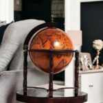 22" Old World Nautical Map Globe Mini Bar