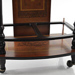 20" X 14" X 36" Vintage Nautical Wine Cabinet With Wheels