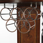 20" X 14" X 36" Vintage Nautical Wine Cabinet With Wheels
