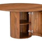Round Mango Wood Dining Table with Hidden Storage Compartment 12 Round Mango Wood Dining Table with Hidden Storage Compartment