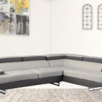Gray Leather L Shaped Two Piece Modern Corner Sectional 11 Gray Leather L Shaped Two Piece Modern Corner Sectional