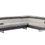 Gray Leather L Shaped Two Piece Modern Corner Sectional 14 Gray Leather L Shaped Two Piece Modern Corner Sectional