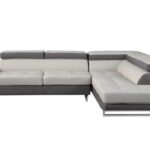 Gray Leather L Shaped Two Piece Modern Corner Sectional 15 Gray Leather L Shaped Two Piece Modern Corner Sectional