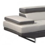 Gray Leather L Shaped Two Piece Modern Corner Sectional 16 Gray Leather L Shaped Two Piece Modern Corner Sectional