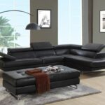 94” Black Leather L Shaped Two Piece Corner Sectional 12 94” Black Leather L Shaped Two Piece Corner Sectional