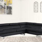 94” Black Leather L Shaped Two Piece Corner Sectional 11 94” Black Leather L Shaped Two Piece Corner Sectional