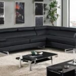 94” Black Leather L Shaped Two Piece Corner Sectional 14 94” Black Leather L Shaped Two Piece Corner Sectional