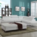 White Leather L Shaped Two Piece Corner Sectional Sofa 18 White Leather L Shaped Two Piece Corner Sectional Sofa