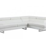 White Leather L Shaped Two Piece Corner Sectional Sofa 13 White Leather L Shaped Two Piece Corner Sectional Sofa