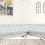 White Leather L Shaped Two Piece Corner Sectional Sofa 11 White Leather L Shaped Two Piece Corner Sectional Sofa