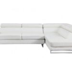 White Leather L Shaped Two Piece Corner Sectional Sofa 14 White Leather L Shaped Two Piece Corner Sectional Sofa