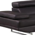 Brown Leather L-Shaped Two-Piece Corner Sectional Sofa 10 Brown Leather L-Shaped Two-Piece Corner Sectional Sofa