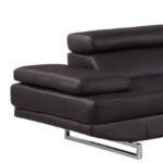 Brown Leather L-Shaped Two-Piece Corner Sectional Sofa 11 Brown Leather L-Shaped Two-Piece Corner Sectional Sofa