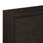 Modern Gray Buffet Table with Shelves and Silver Hardware