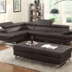 Black Leather L-Shaped Two-Piece Corner Sectional with Metal Legs 12 Black Leather L-Shaped Two-Piece Corner Sectional with Metal Legs