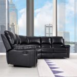 Black Polyester Blend U-Shaped Reclining Corner Sectional, 3-Piece 13 Black Polyester Blend U-Shaped Reclining Corner Sectional, 3-Piece