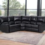 Black Polyester Blend U-Shaped Reclining Corner Sectional, 3-Piece 9 Black Polyester Blend U-Shaped Reclining Corner Sectional, 3-Piece