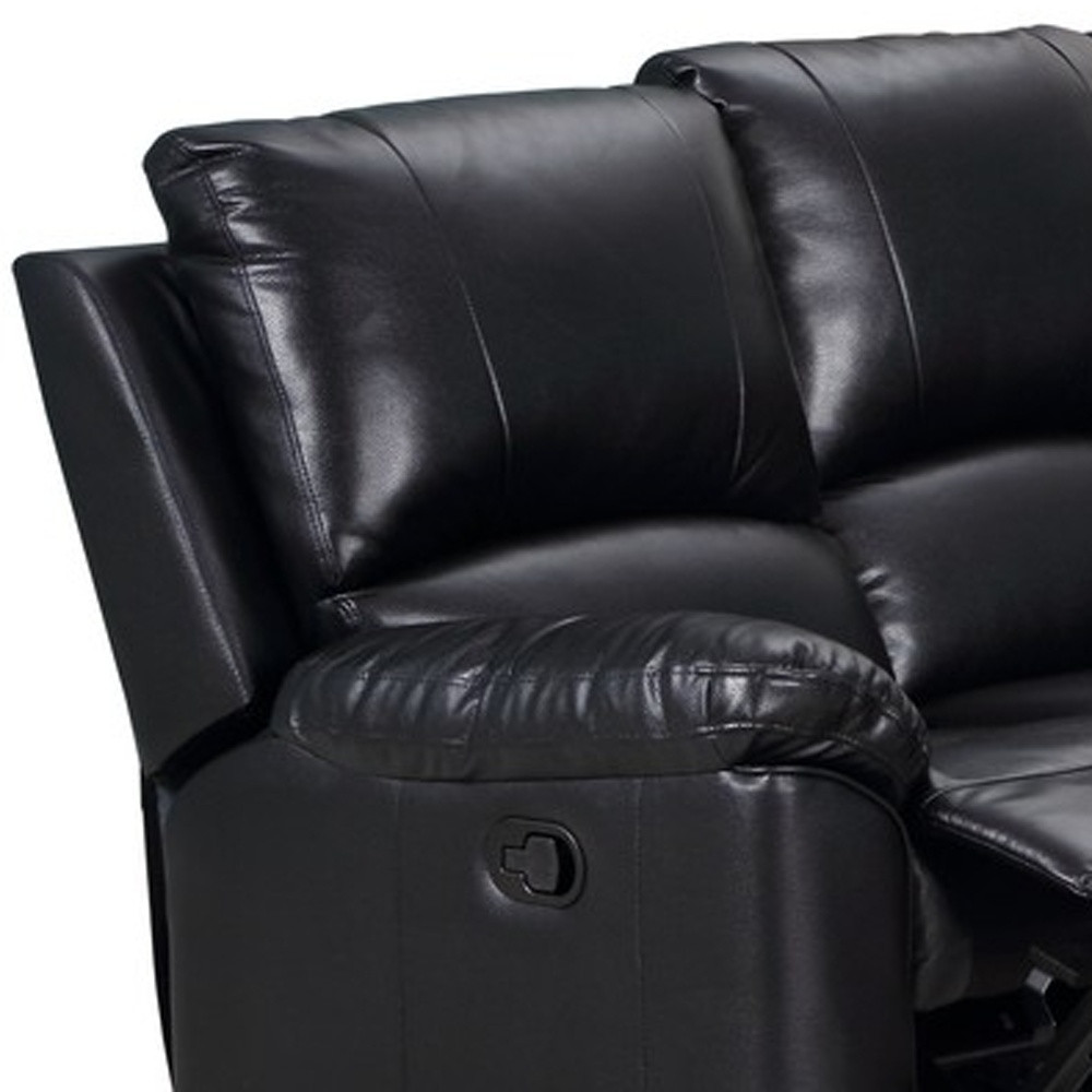 80” Black Polyester Power Reclining U-Shaped Corner Sectional Sofa 3 80” Black Polyester Power Reclining U-Shaped Corner Sectional Sofa - Image 3