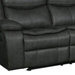 Gray Microsuede Reclining Sofa and Loveseat Set for Five