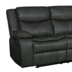 Gray Microsuede Reclining Sofa and Loveseat Set for Five