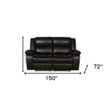 Two Piece Brown Microsuede Reclining Sofa and Loveseat Seating Set