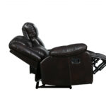 Brown Reclining U-Shaped Corner Sectional with Console, Polyester Blend 12 Brown Reclining U-Shaped Corner Sectional with Console, Polyester Blend