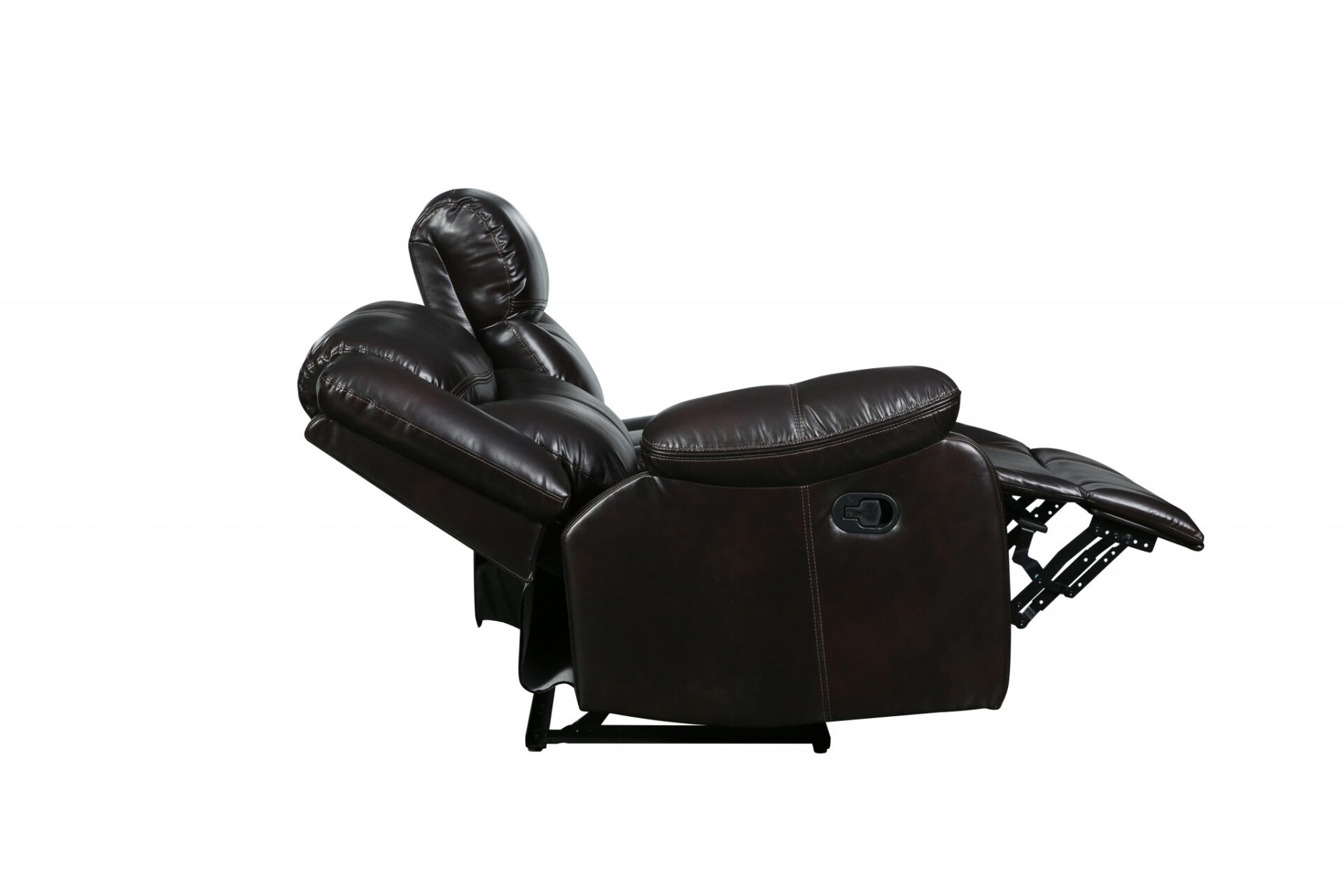 Brown Reclining U-Shaped Corner Sectional with Console, Polyester Blend 3 Brown Reclining U-Shaped Corner Sectional with Console, Polyester Blend - Image 3