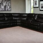 Brown Reclining U-Shaped Corner Sectional with Console, Polyester Blend 11 Brown Reclining U-Shaped Corner Sectional with Console, Polyester Blend