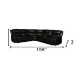 Brown Reclining U-Shaped Corner Sectional with Console, Polyester Blend 18 Brown Reclining U-Shaped Corner Sectional with Console, Polyester Blend