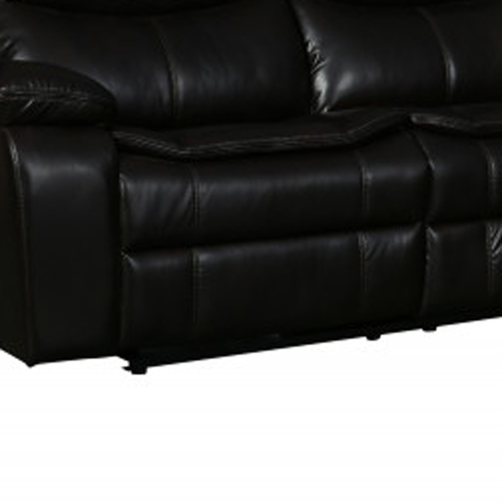 Brown Reclining U-Shaped Corner Sectional with Console, Polyester Blend 5 Brown Reclining U-Shaped Corner Sectional with Console, Polyester Blend - Image 5
