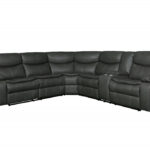 92-Inch Gray Polyester Reclining U-Shaped Sectional with Console