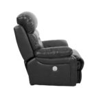 43" Grey Faux Leather Recliner Chair with Glider Function