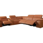 123" Camel Italian Leather Power Reclining U-Shaped Sectional (6-Piece) 12 123" Camel Italian Leather Power Reclining U-Shaped Sectional (6-Piece)
