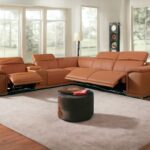 123" Camel Italian Leather Power Reclining U-Shaped Sectional (6-Piece) 10 123" Camel Italian Leather Power Reclining U-Shaped Sectional (6-Piece)