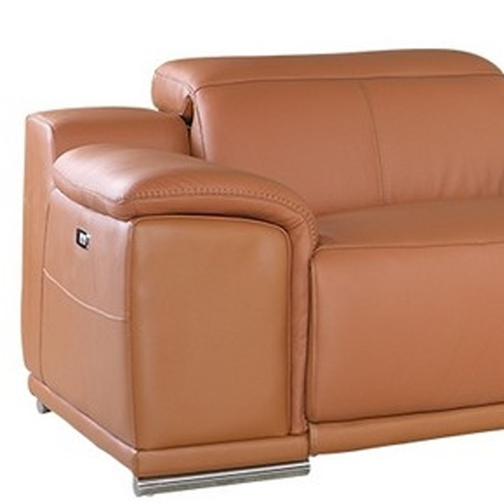 280-Inch U-Shaped Italian Leather Power Reclining Sectional with Console 5 280-Inch U-Shaped Italian Leather Power Reclining Sectional with Console - Image 5