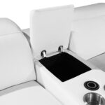 123” White Italian Leather Power Reclining U-Shaped Sectional With Console 13 123” White Italian Leather Power Reclining U-Shaped Sectional With Console