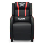 Reclining Massage Gaming Chair with Adjustable Backrest and Footrest 32 Reclining Massage Gaming Chair with Adjustable Backrest and Footrest
