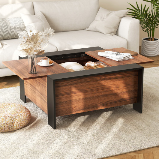 Sliding Top Coffee Table with Hidden Storage and 420 lb Capacity 3 Sliding Top Coffee Table with Hidden Storage and 420 lb Capacity - Image 3
