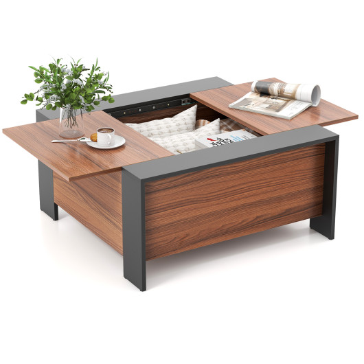 Sliding Top Coffee Table with Hidden Storage and 420 lb Capacity 5 Sliding Top Coffee Table with Hidden Storage and 420 lb Capacity - Image 5