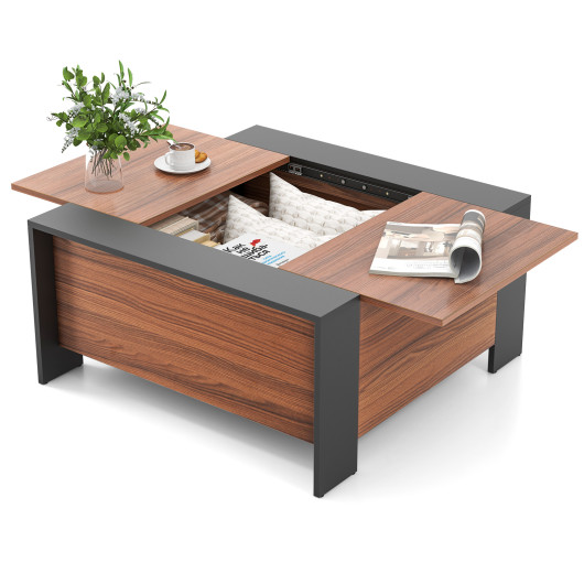 Sliding Top Coffee Table with Hidden Storage and 420 lb Capacity 7 Sliding Top Coffee Table with Hidden Storage and 420 lb Capacity - Image 7