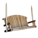 71" X 24" X 47" Rustic Natural Wood Porch Swing