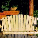 71" X 24" X 47" Rustic Natural Wood Porch Swing