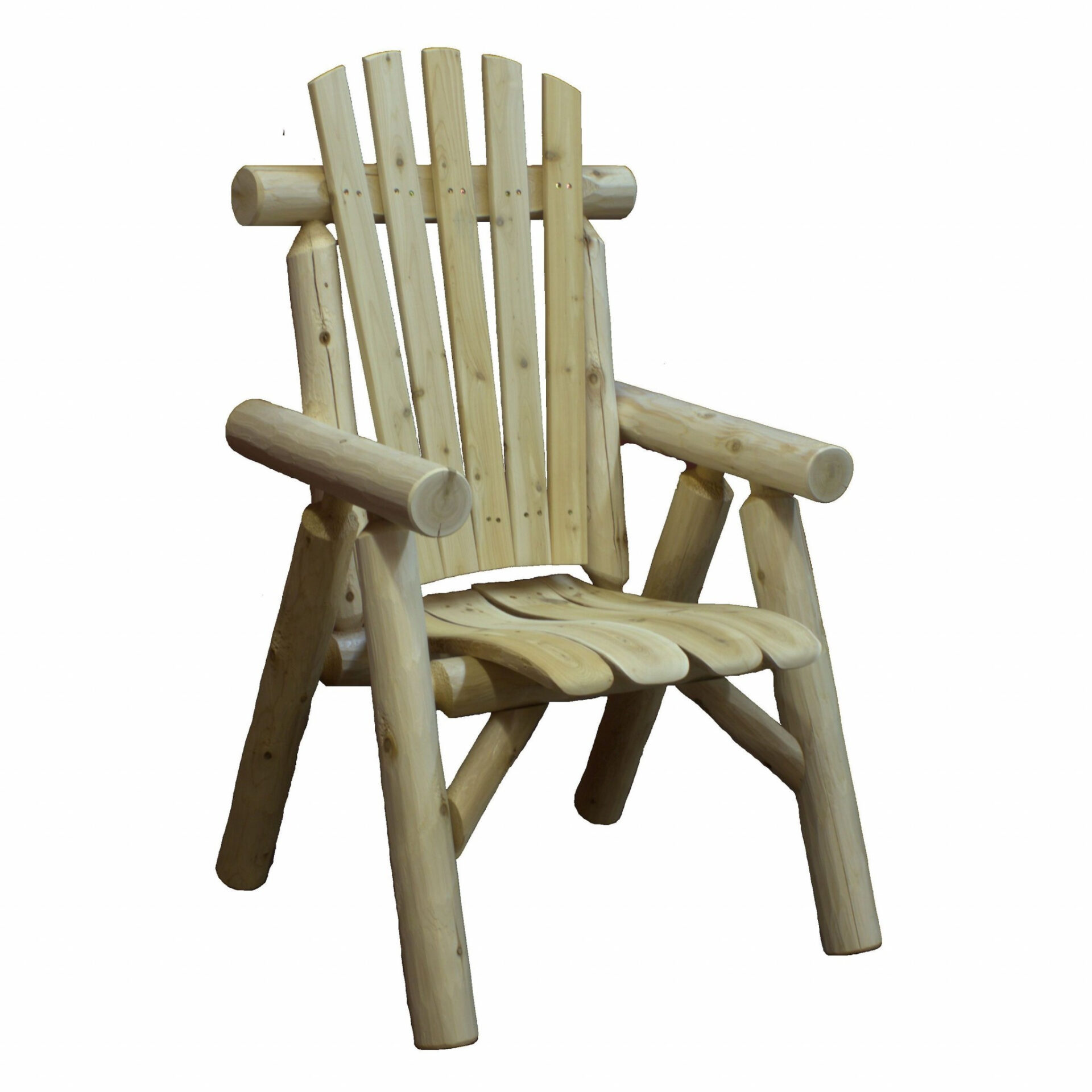 28" X 26" X 42" Rustic Natural Wood Dining Chair 2 28" X 26" X 42" Rustic Natural Wood Dining Chair - Image 2