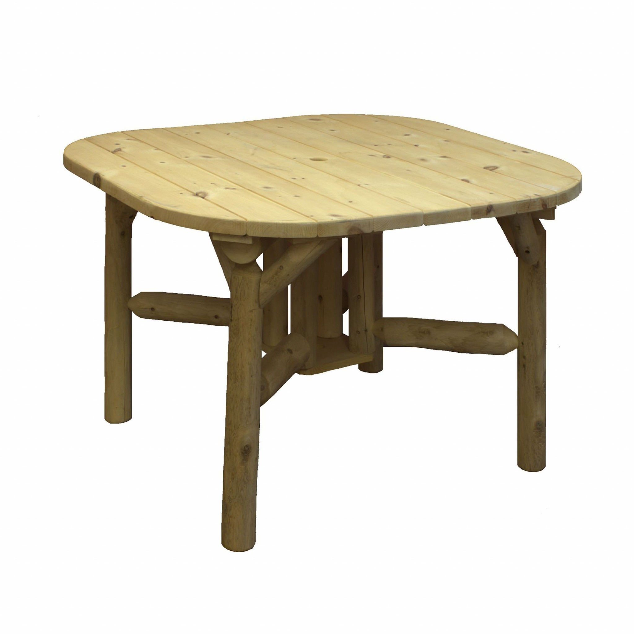 47" Natural Square Solid Wood Outdoor Dining Table 8 47" Natural Square Solid Wood Outdoor Dining Table