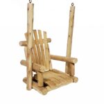 31" X 24" X 47" Rustic Natural Wood Porch Swing