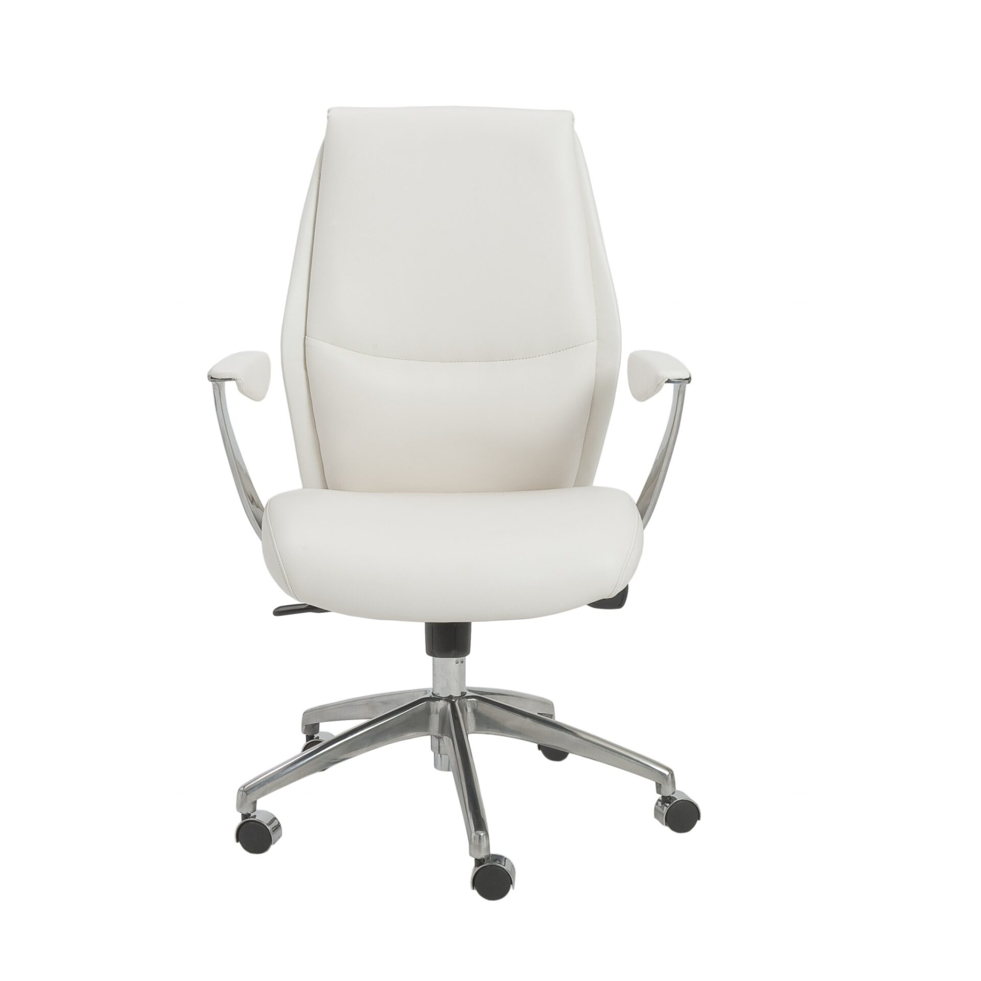40-Inch White Faux Leather Adjustable Executive Office Chair 1 40-Inch White Faux Leather Adjustable Executive Office Chair