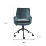 37.21-Inch Adjustable Swivel Velvet Office Chair With Lumbar Support 12 37.21-Inch Adjustable Swivel Velvet Office Chair With Lumbar Support