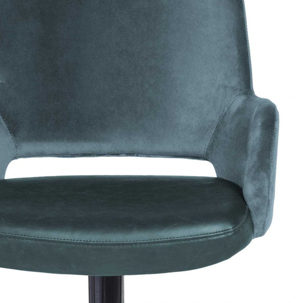 37.21-Inch Adjustable Swivel Velvet Office Chair With Lumbar Support 4 37.21-Inch Adjustable Swivel Velvet Office Chair With Lumbar Support - Image 4