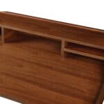47 Inch Walnut Writing Desk with Shelves for Home Office 13 47 Inch Walnut Writing Desk with Shelves for Home Office
